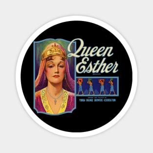Queen Esther Brand Oranges Vintage Label Magnet